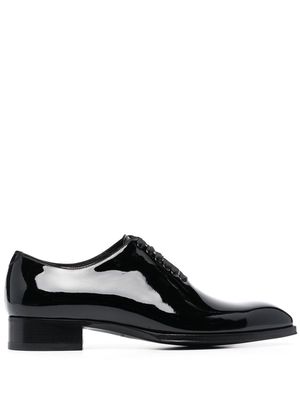 TOM FORD patent-finish oxford shoes - Black