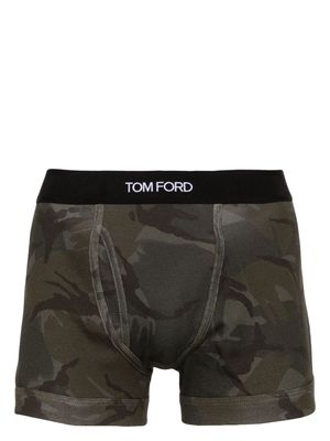 TOM FORD patterned stretch-cotton boxers - Grey