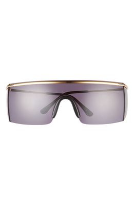 Tom Ford Pavlos Shield Sunglasses in Shiny Deep Gold /Smoke