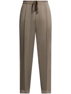 TOM FORD pintucked cady track pants - Brown