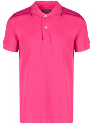 TOM FORD piqué-weave polo shirt - Pink