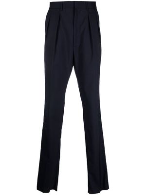 TOM FORD pleated tapered-leg trousers - Blue