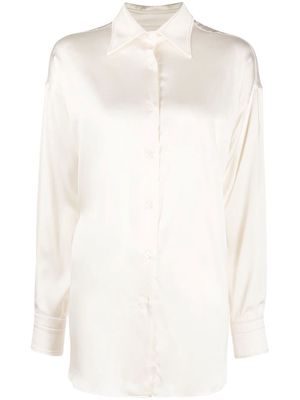 TOM FORD pointed-collar long-sleeved shirt - White