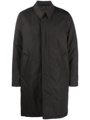 TOM FORD pointed-collar zip-fastening raincoat - Black
