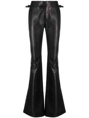 TOM FORD polished-finish flared trousers - Black