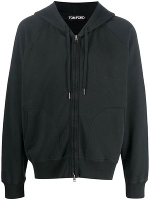 TOM FORD pouch-pocket zip hoodie - Black