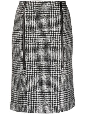 TOM FORD Prince of Wales pattern zip-up skirt - Black