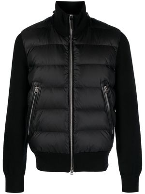 TOM FORD quilted zip-up jacket - Black