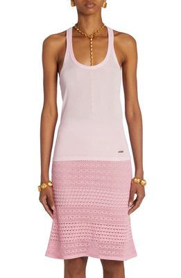 TOM FORD Racerback Jersey Rib Tank in Light Pink