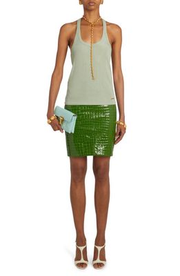 TOM FORD Racerback Jersey Rib Tank in Powder Green