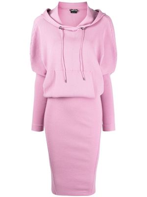 TOM FORD ribbed hooded dress - Purple