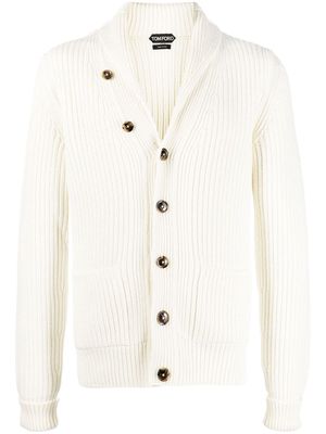 TOM FORD ribbed-knit cardigan - N01 WHITE