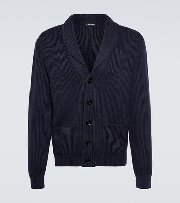 Tom Ford Ribbed-knit wool and silk cardigan