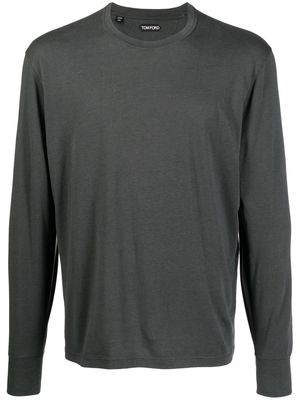 TOM FORD round neck long sleeve T-shirt - Grey