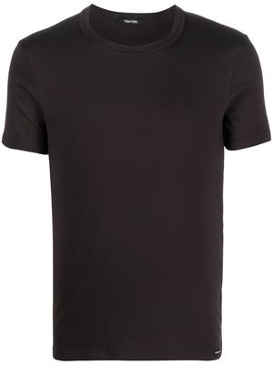 TOM FORD round-neck short-sleeve T-shirt - Brown