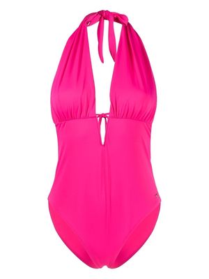 TOM FORD ruched tie-front swimsuit - Red