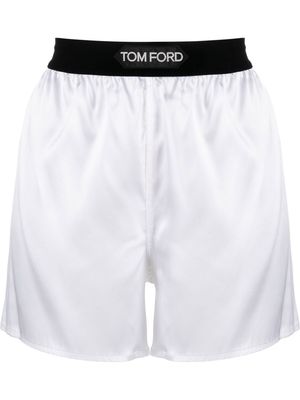 TOM FORD satin boxer shorts - White