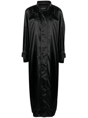 TOM FORD satin oversized trench coat - Black