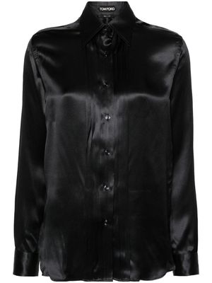 TOM FORD satin silk shirt - Black