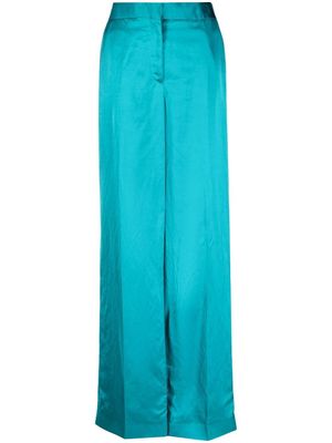 TOM FORD satin wide-leg trousers - Blue