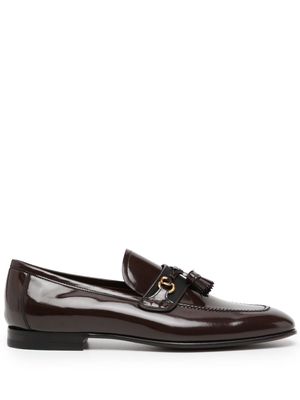 TOM FORD Sean tassel-detail leather loafers - Brown