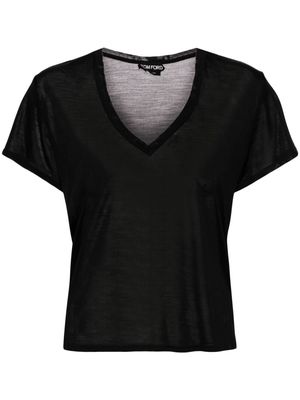 TOM FORD semi-sheer T-shirt - Black