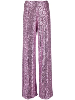 TOM FORD sequined wide-leg trousers - Purple