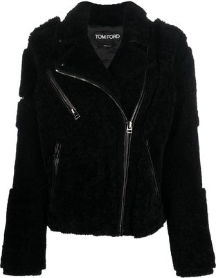 TOM FORD shearling zipped jacket - Black