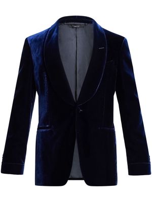 TOM FORD Shelton velvet blazer - Blue