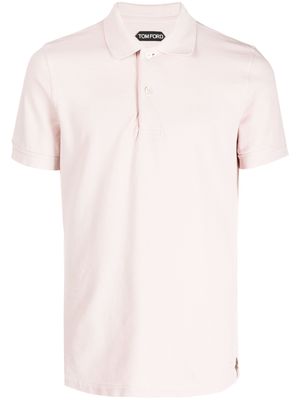 TOM FORD short-sleeved cotton polo shirt - Pink