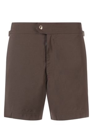 TOM FORD side buckle swim shorts - Brown