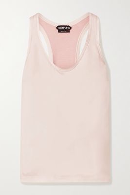 TOM FORD - Silk-paneled Cashmere And Silk-blend Tank - Pink