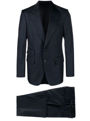 TOM FORD single-breasted peak-lapel suit - Blue