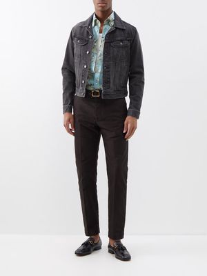 Tom Ford - Slant-pocket Washed-denim Jacket - Mens - Black