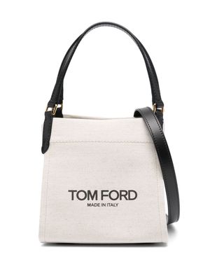 TOM FORD small Amalfi tote bag - Neutrals