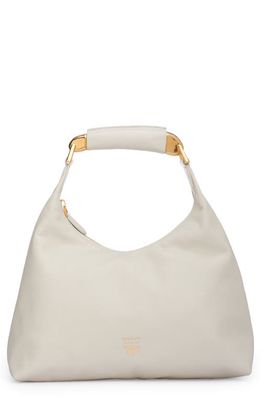 TOM FORD Small Bianca Leather Hobo in Chalk