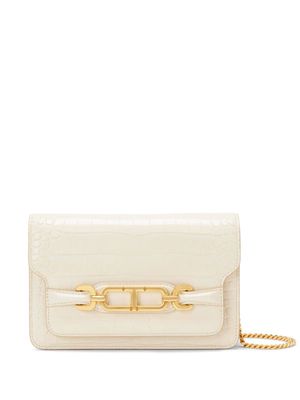 TOM FORD small crocodile-embossed shoulder bag - Neutrals