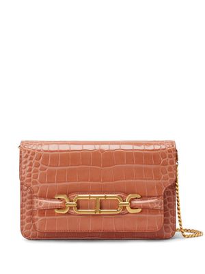 TOM FORD small crocodile-embossed shoulder bag - Pink