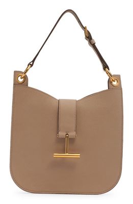 TOM FORD Small Tara Leather Top Handle Bag in 1G006 Silk Taupe