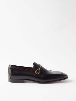 Tom Ford - Square-toe Leather Loafers - Mens - Black