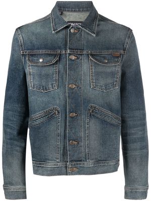 TOM FORD stonewashed denim jacket - Blue