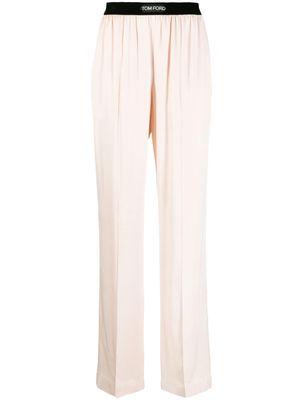 TOM FORD straight-leg silk trousers - Pink
