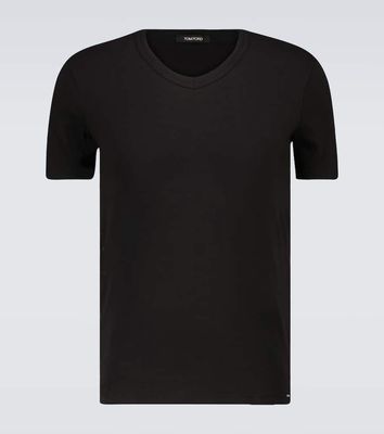 Tom Ford Stretch-cotton V-neck T-shirt