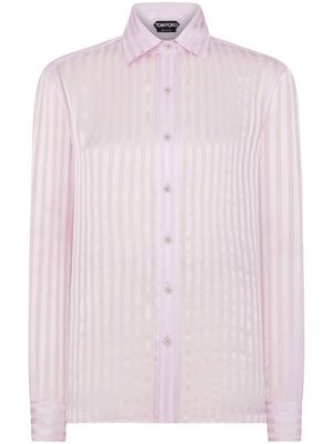 TOM FORD striped silk shirt - Pink