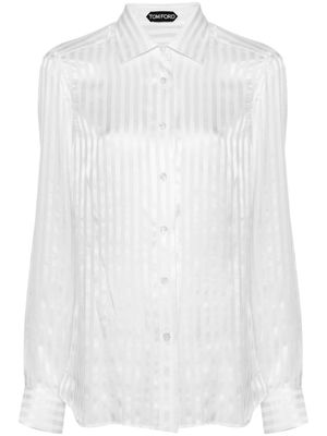 TOM FORD striped silk shirt - White