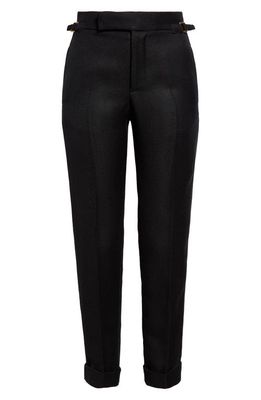 TOM FORD Tailored Hopsack Tapered Pants in Black