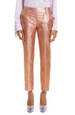 TOM FORD Tailored Iridescent Sablé Western Pants in Powder Pink