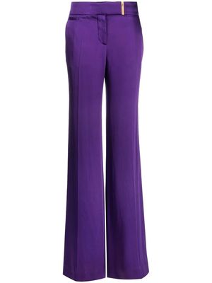 TOM FORD tailored satin trousers - Purple