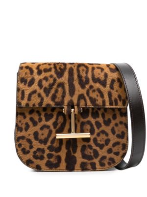 TOM FORD Tara cheetah-print crossbody bag - Brown