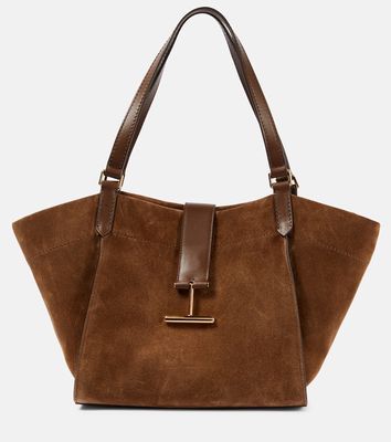 Tom Ford Tara Medium suede and leather tote bag